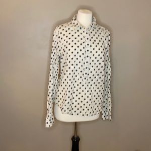 J Crew Polka Dot Button Up